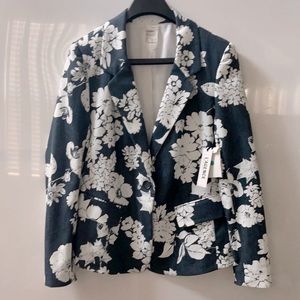 L ‘AGENCE Floral denim  Blazer size 6